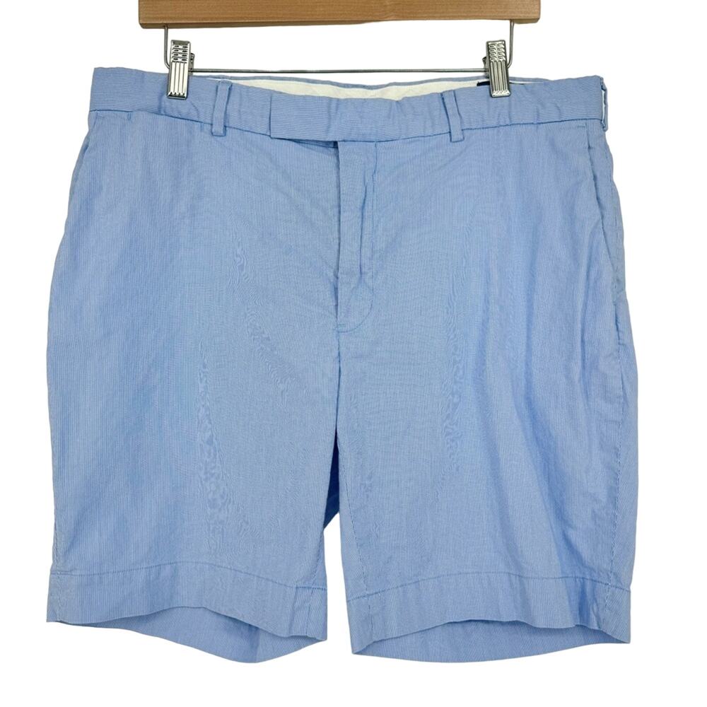 Polo Ralph Lauren Men's Blue‎ Striped Straight Fit Stretch Preppy Shorts 36